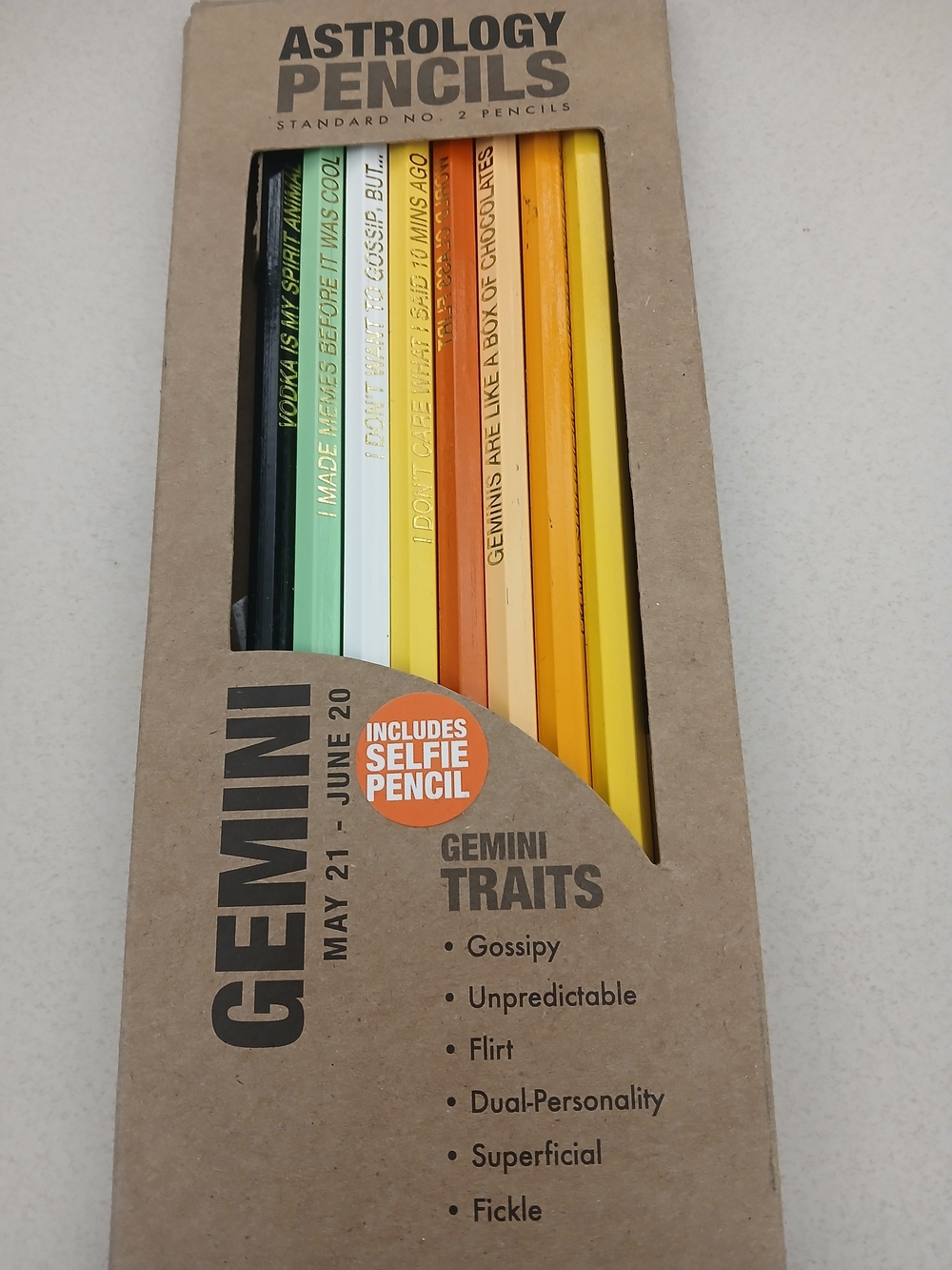 Whiskey River Soap Co. Astrology Pencils Gemini Set - Multicolor Pencil Pack